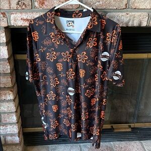 Reyn Spooner San Francisco Giants Cooperstown Men’s Floral Polo Shirt Size M‎